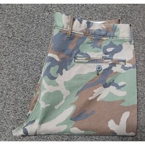 J. Crew Men's Camo Chino Broken In 770 Straight 100% Cotton Pants Size 31 X 31